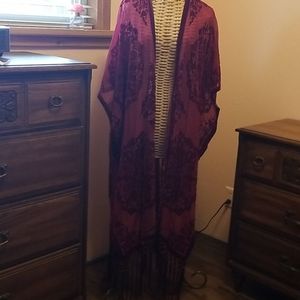Torrid wine kimono